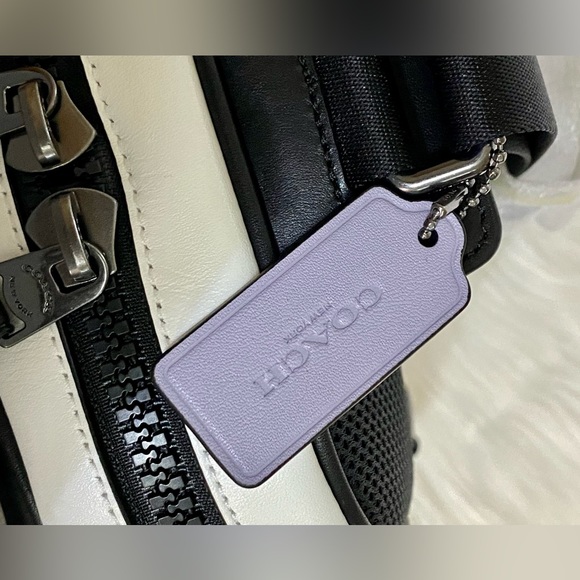 Men’s Coach Backpack Bum Track Pack Color Block Bag White C Monogram NWT - Picture 8 of 13